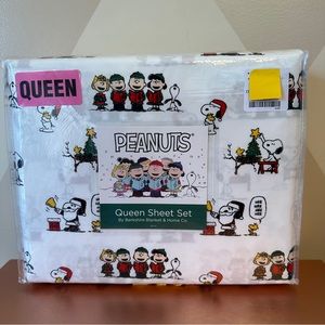 Snoopy Peanuts Berkshire Queen Christmas Bed Sheets